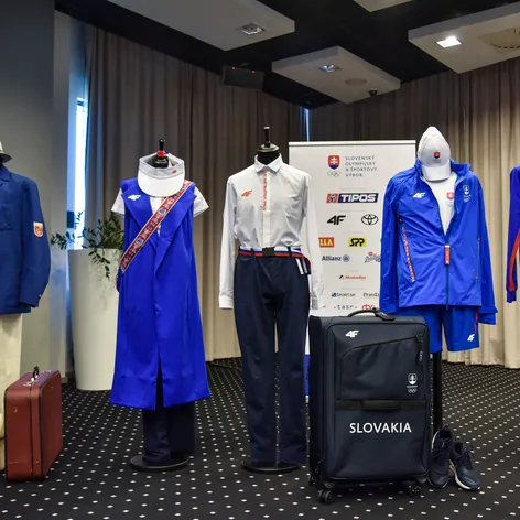 Kolekcia oblečenia slovenskej výpravy na Olympijské hry v Tokiu.
