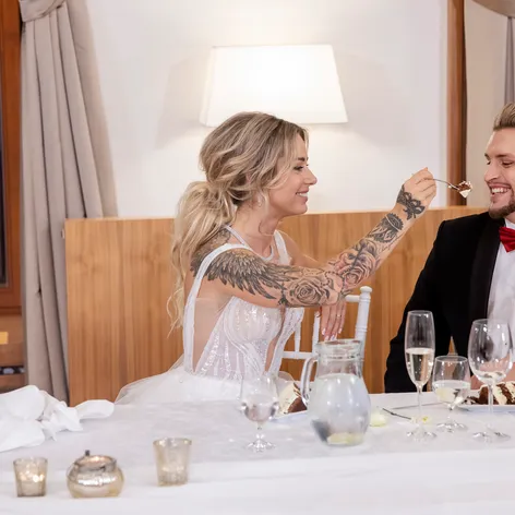 Veronika a Adam na svadbe