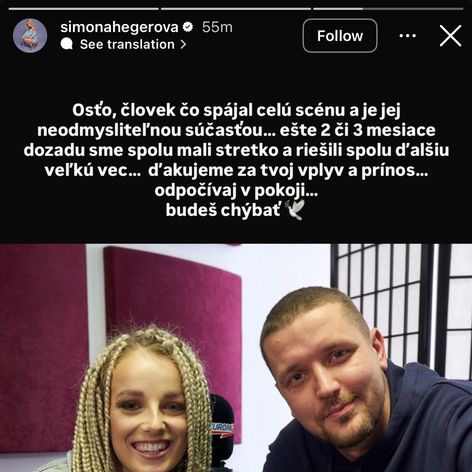 Sima Hegerová poslala vyznanie Osťovi.