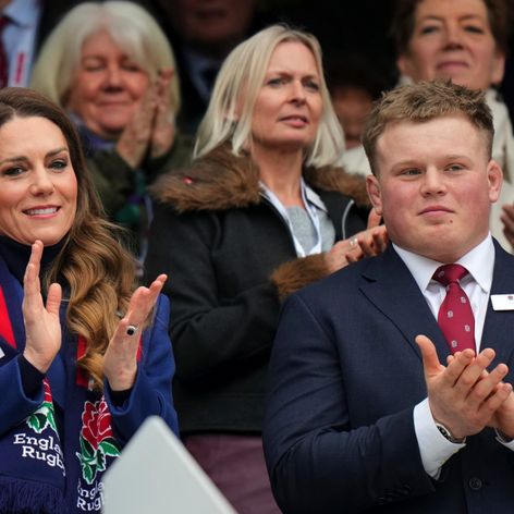 Princezná Kate na rugby zápase Six Nations.