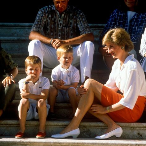 Diana s deťmi Williamom a Harrym