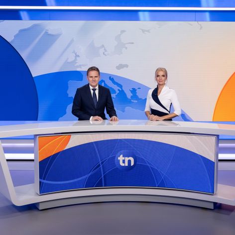 Jaroslav Zápala a Marianna Ďurianová v relácii Televízne noviny