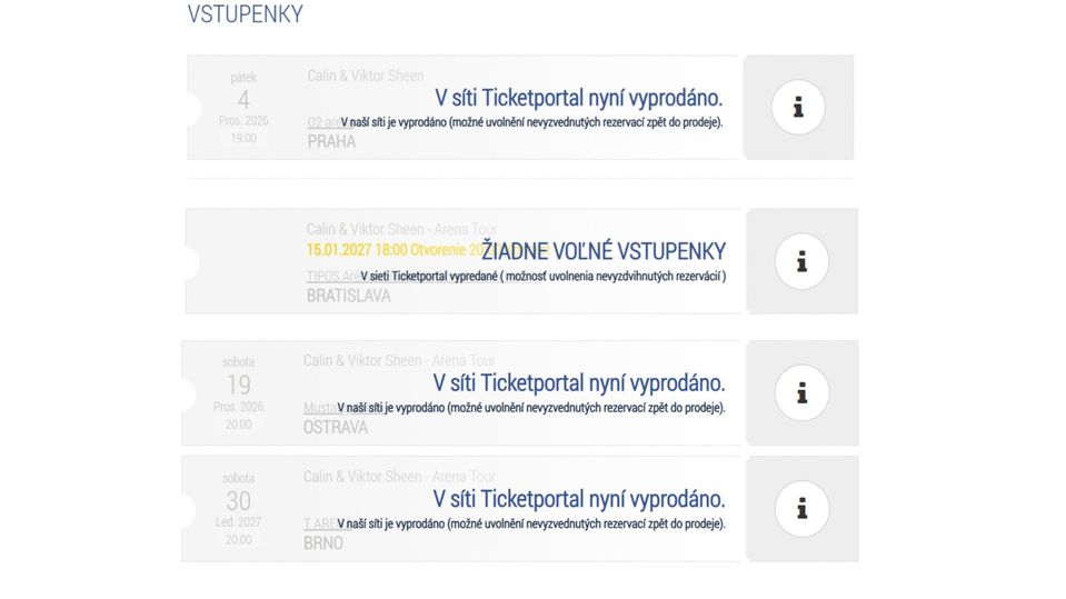 Listky vypredane