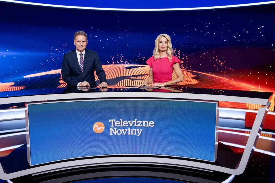 Jaroslav Zápala a Marianna Ďurianová  Televíznych novinách