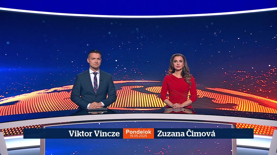Viktor Vincze a Zuzana Čimová v relácii Televízne noviny