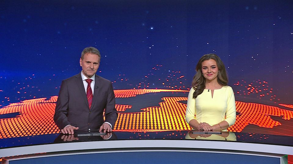 Jaroslav Zápala a Ivana Zuzelková v relácii Televízne noviny