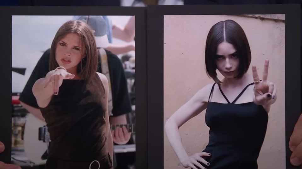 Moderátor ukázal, ako Lily Collins napodobňovala Victoriu Beckham.