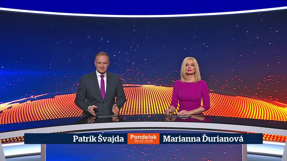 Patrik Švajda a Marianna Ďurianová v relácii Televízne noviny