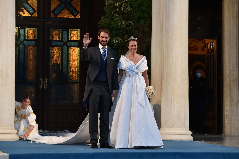 Šťastní rodičia, princ Philippos a manželka Nina.