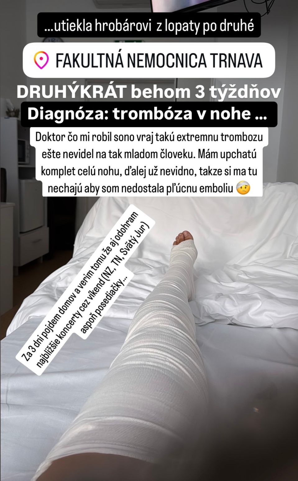 Sima opäť v nemocnici