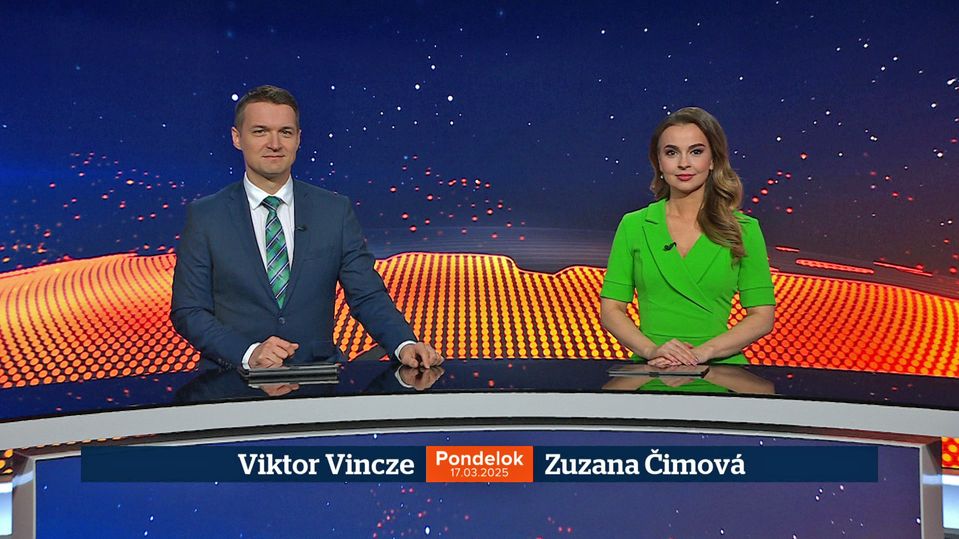 Viktor Vincze a Zuzana Čimová v relácii Televízne noviny