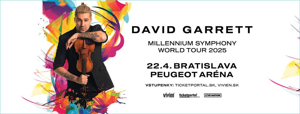 David Garrett - 22. apríla 2025 v Bratislave