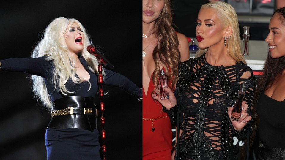 Christina Aguilera v roku 2011 a v roku 2025