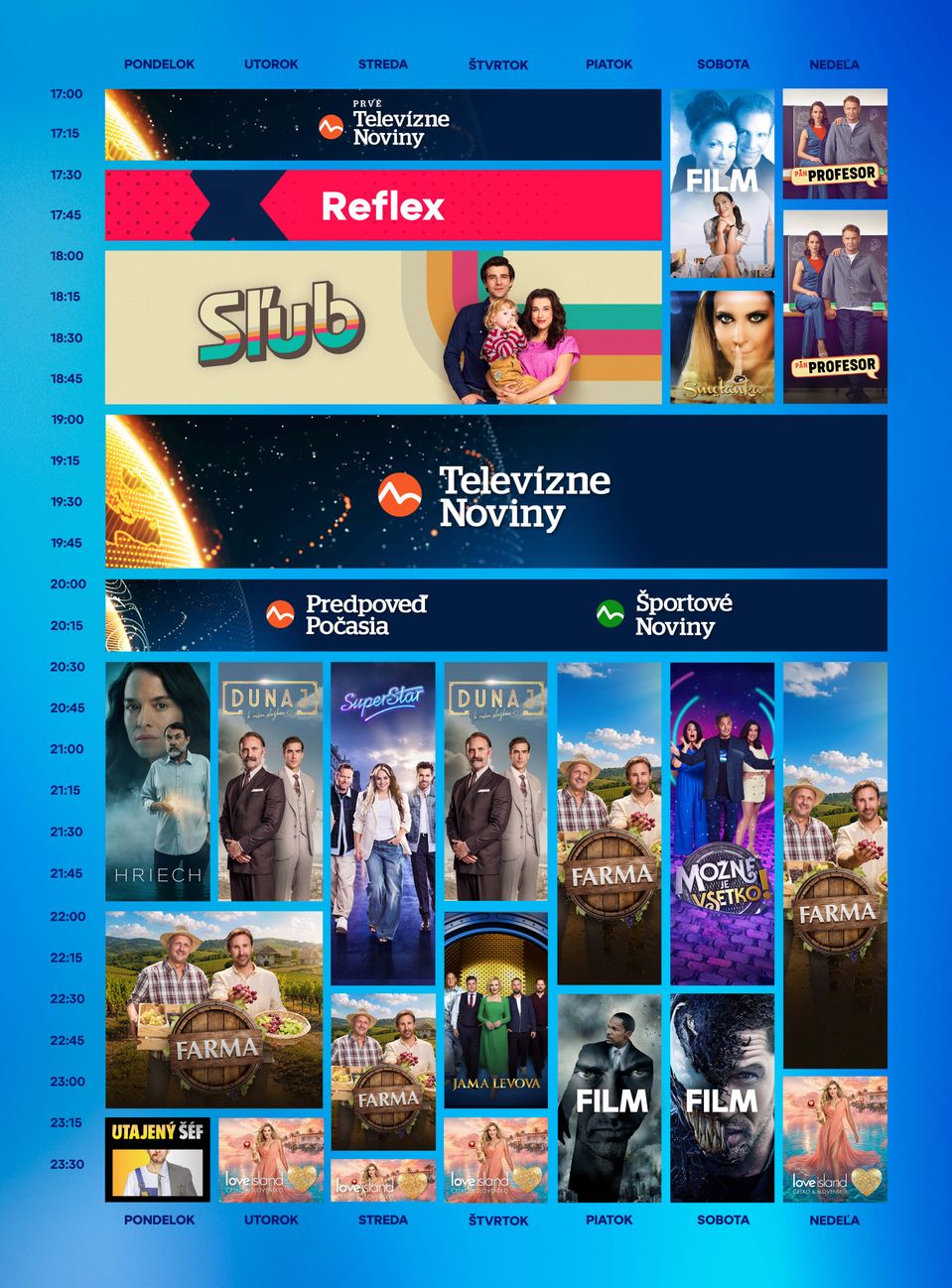 Programová štruktúra TV Markíza (jeseň 2026)