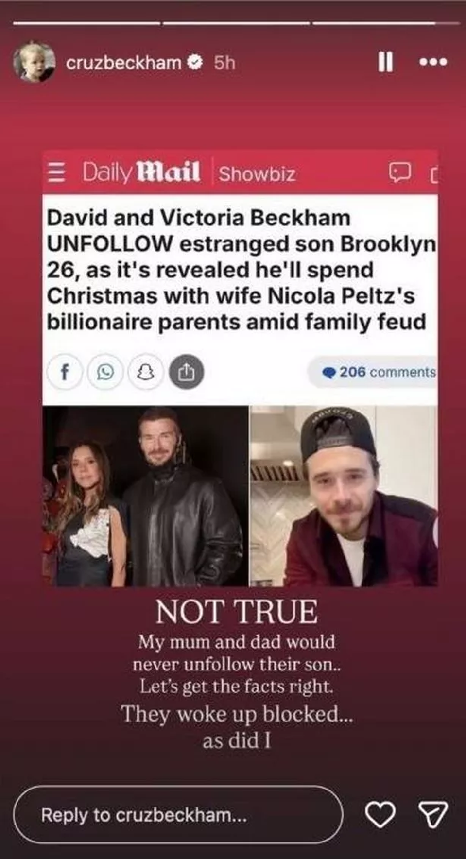 Cruz Beckham ozrejmil, ako to bolo. 