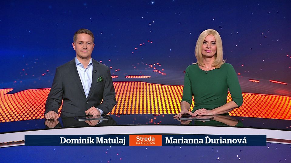 Dominik Matulaj a Marianna Ďurianová v relácii Televízne noviny