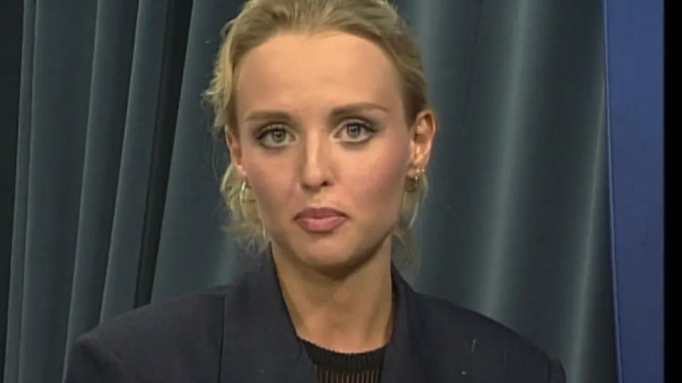 Kvetka Horváthová v prvom Teleráne z roku 1996.