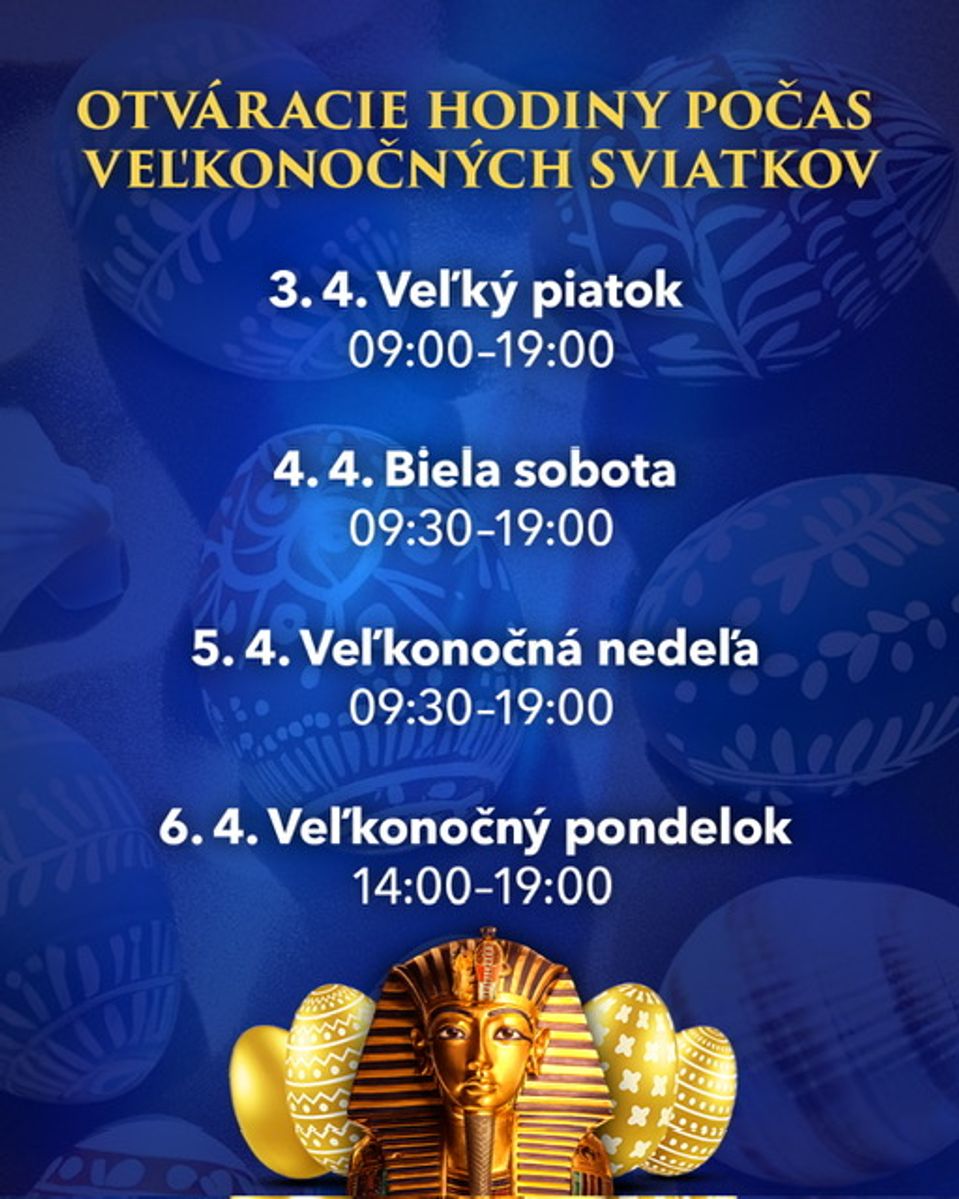 Tutanchamonova hrobka zostáva otvorená aj počas sviatkov a prináša zážitok pre všetky generácie!