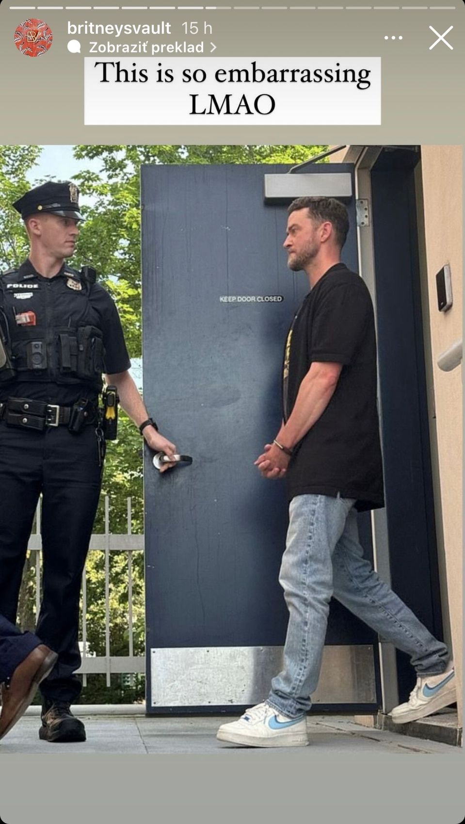 Policajt pri zatykaní netušil, že ide o Justina Timberlakea