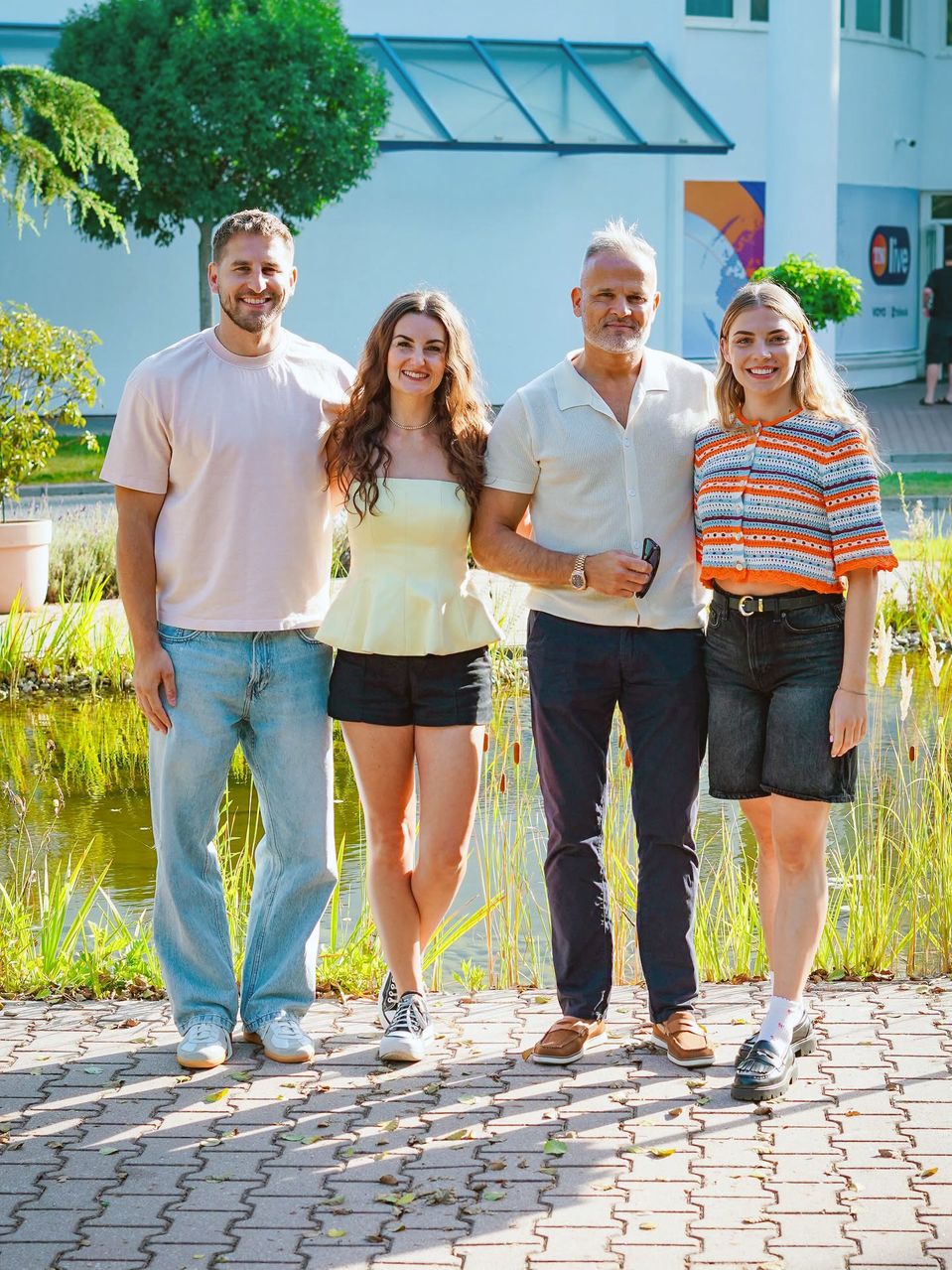 Marek Polomský, Natália Kóšová, Peter Krajčovič a Simona Ondrušková v relácii Teleráno