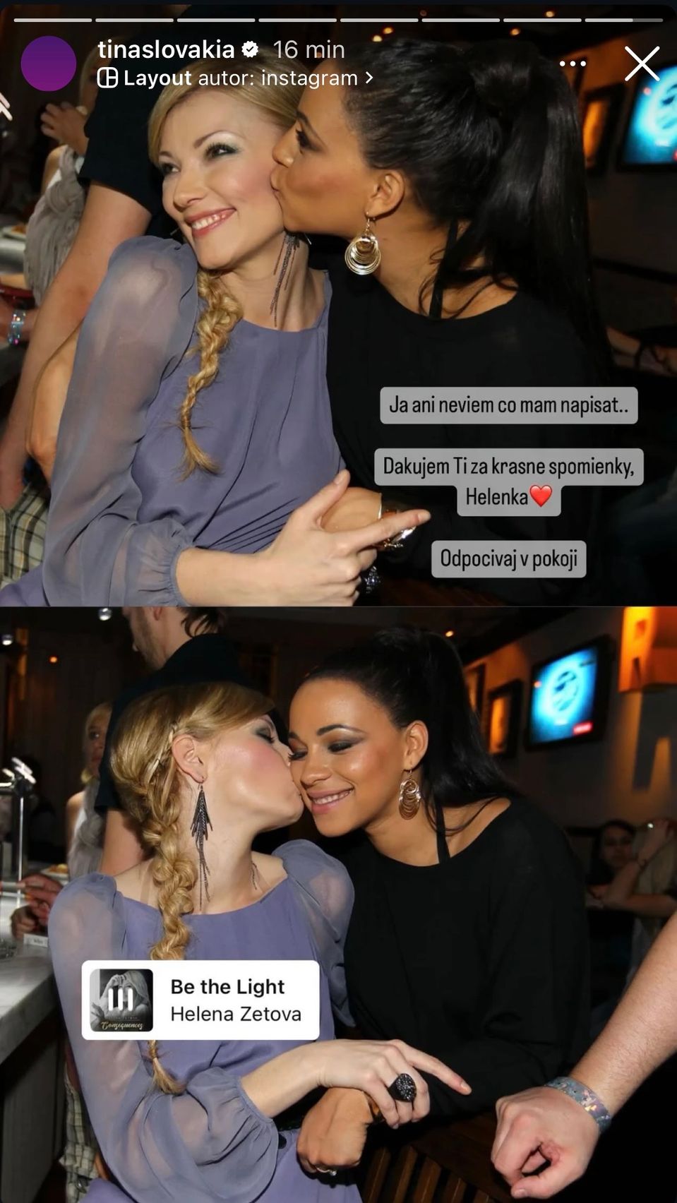Tina sa vyjadrila k smrti Heleny Zeťovej