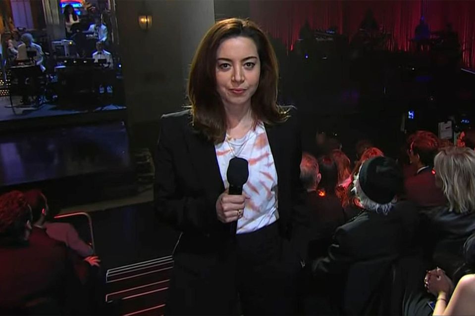 Aubrey Plaza na evente SNL50