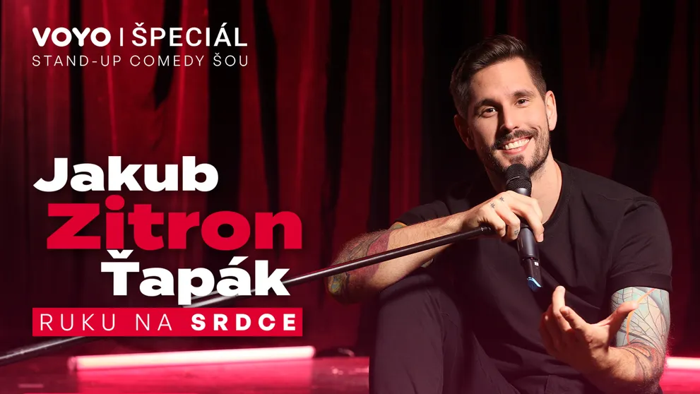 Ruku na srdce! Jakub Zitron Ťapák rozosmeje divákov na Voyo témami, o ktorých nehovoríme nahlas