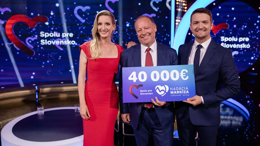 TV Markíza a Slovenská sporiteľňa vyzbierali Spolu pre Slovensko krásnu finančnú sumu