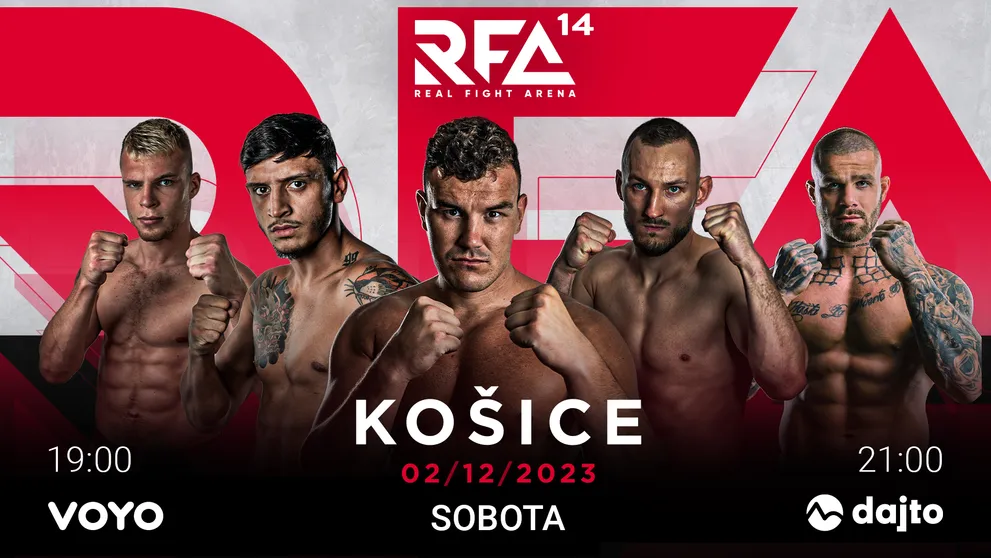 Do Košíc mieri elita domácej MMA scény! Posledný tohtoročný galavečer RFA uvidia naživo diváci Voyo a Dajto