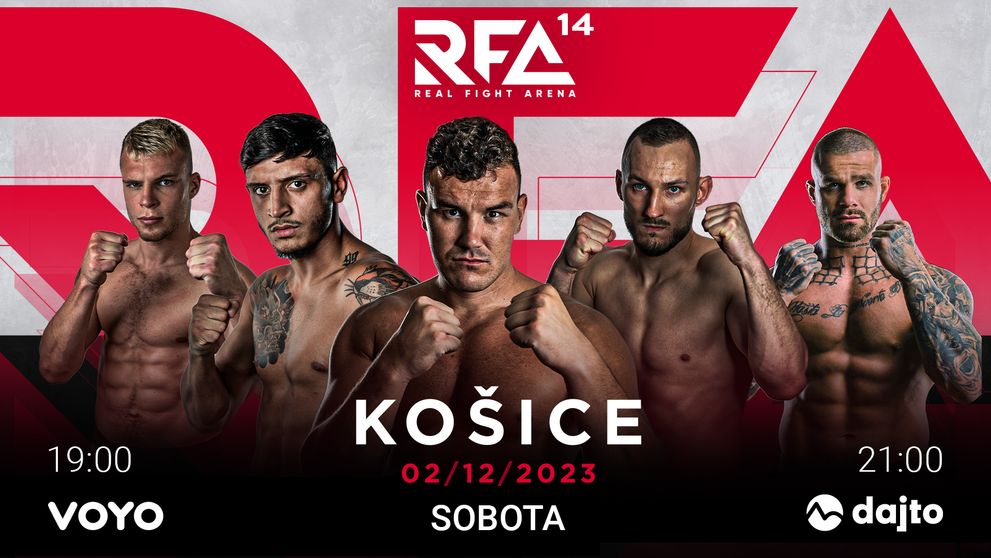 Do Košíc mieri elita domácej MMA scény! Posledný tohtoročný galavečer RFA uvidia naživo diváci Voyo a Dajto