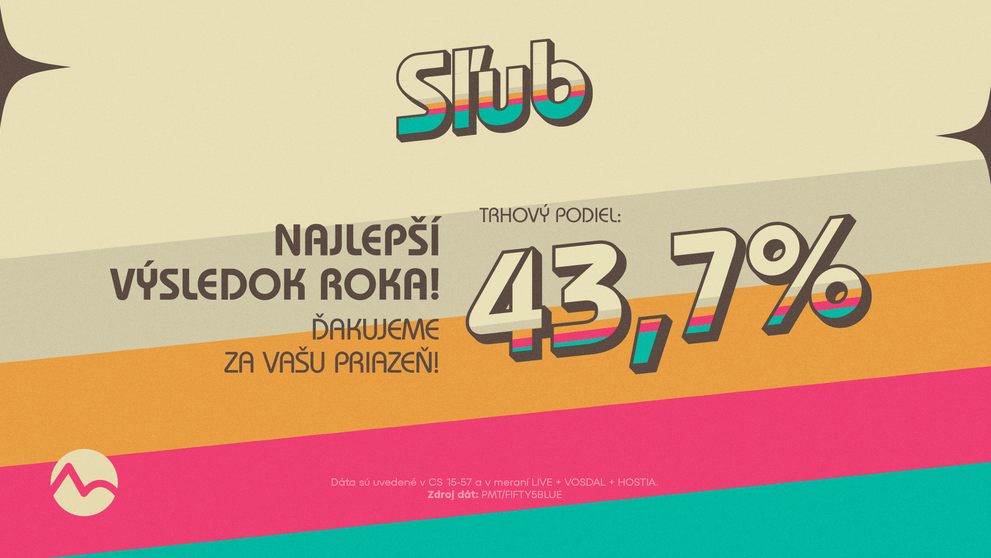 Sľub pokračuje v spanilej jazde: Prepísal ďalší rekord a ovládol pondelkové vysielanie