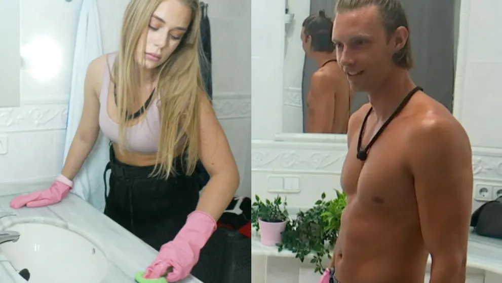V kúpeľni sa to medzi Pítrom a jeho novou kráskou Viviane zvrtlo