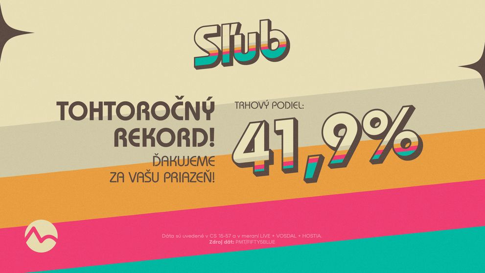 Sľub pokoril ďalší rekord a rozdrvil konkurenciu, Markíza dominovala aj v spravodajstve