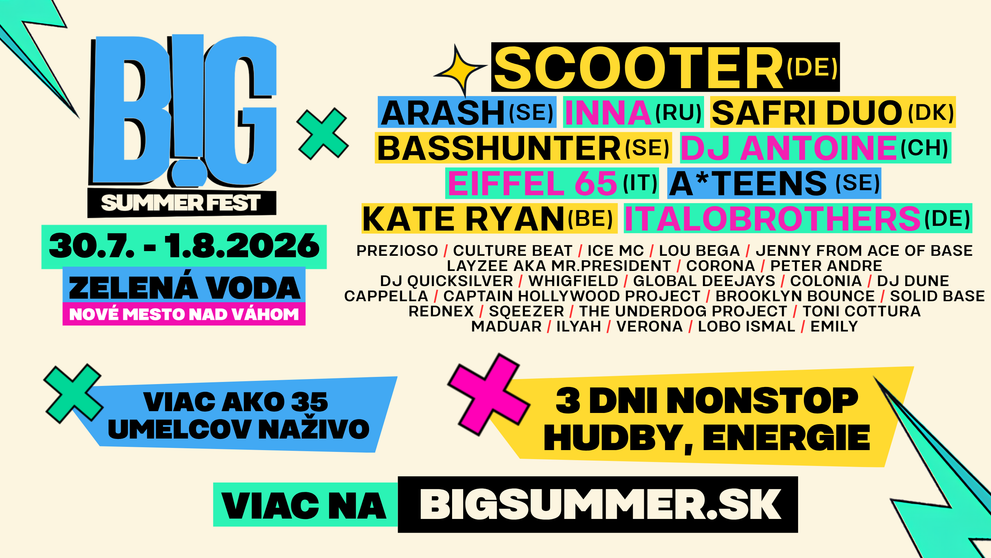 BIG SUMMER FEST sa vracia vo veľkom štýle: Druhý ročník prinesie tri dni nostalgie, svetové hviezdy aj množstvo noviniek!