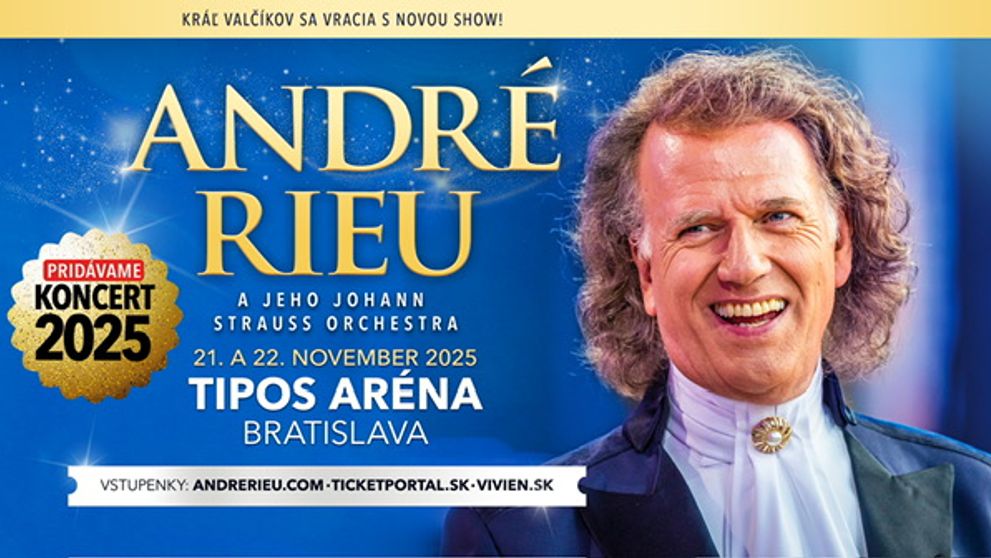 Dvakrát viac emócií: André Rieu pridáva ďalší bratislavský koncert v roku 2025!